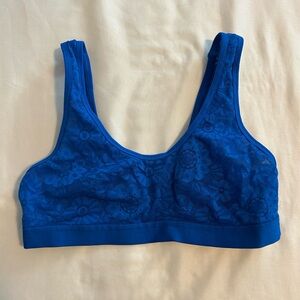 Aerie Vibrant Blue Floral Lace Bralette